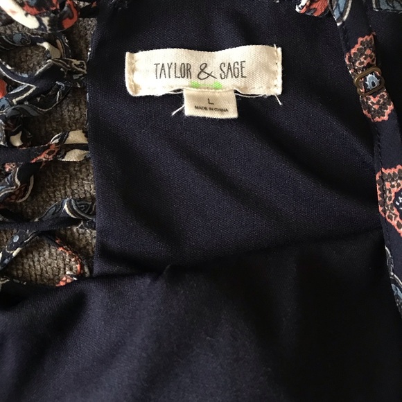 Taylor & Sage Tiered Fully Lined Dress Large - Picture 7 of 9